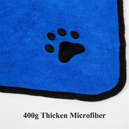 Albornoz Absorbente Para Perro — Microfibra 400 G, Seca En 2 Minutos, Sin Sacudidas Ni Charcos