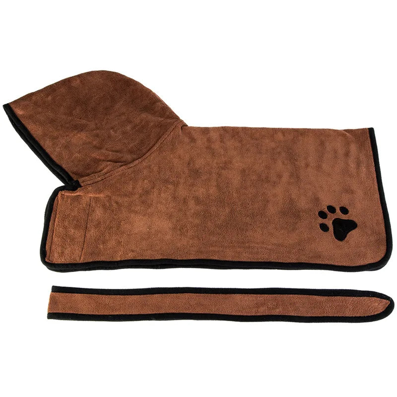 Albornoz Absorbente Para Perro — Microfibra 400 G, Seca En 2 Minutos, Sin Sacudidas Ni Charcos